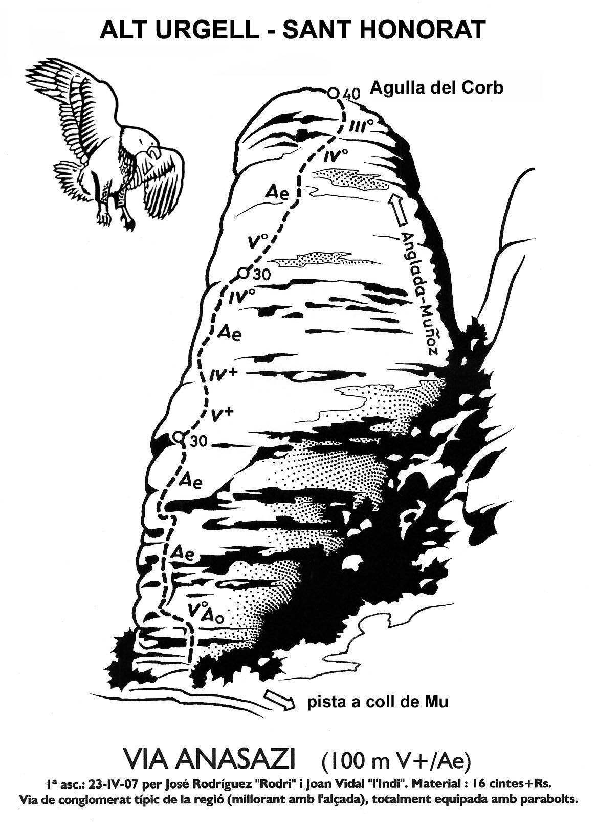 Via Anasazi a l'Agulla del Corb